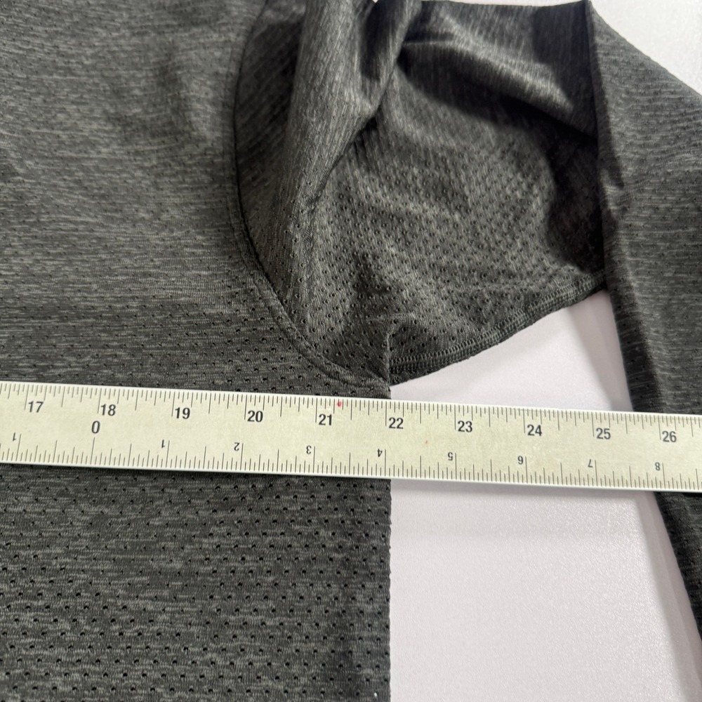 Lululemon Metal Vent Tech 1/2 Zip Mens XL Black Heathered Pullover Running Shirt - Picture 6 of 8